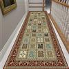 YJRBZ Tappeto Classico per Corridoio Stretto per Corridoio, 100cm 1.5m 2m 250cm 300cm 4m 5m 6m Verde Lungo Tappeto Runner per Corridoio Cucina Sala Scale Tappeti per Ingresso (Size : 80x500cm)