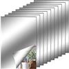 Leikedun 10 x 15 cm, specchietti autoadesivi, da parete, flessibili, morbidi, non in vetro, adesivi a specchio, per decorazione della casa, soggiorno, bagno, camera da letto, 10 x 15 cm