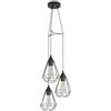 Eglo lampada a sospensione Tarbes, lampada nero a tre punti luce in design | vintage, retrò e industrial da sala da pranzo, con attacco E27, in acciaio, diametro 31 cm