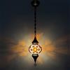 Yjmgrowing Lampada a Sospensione in Mosaico Turco da 7 Pollici, Lampade da Soffitto Marocchine, Lampadario Bohemien per Ingresso, Cucina, Soggiorno, Balcone, caffè, Bar,Marrone