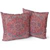 Snylcce Set di 2 federe per cuscini bohémien, design vintage e anticato, motivo double-face, morbide federe per cuscini da giardino, divano, letto, 101 x 101 cm
