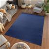 TAPISO Mono Tappeto Salotto Pelo Corto Design Moderno Monocromatico Tinta Unita Monocolore tonalità Blu Scuro Navy Soggiorno Camera da Letto Sala Oeko-Tex 140 x 200 cm