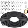 BRIMETI Profilo LED in Silicone Nero 5 Metri Flessibile IP67 Impermeabile Striscia Diffusore per Pannelli Acustici Canale 12x12mm Esterno Interni Cucina Camera da Letto Effetto Neon (Senza Striscia)