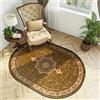 TAPISO Noble Tappeto Ovale Soggiorno Salotto Moderno Limone Verde Tradizionale Ornamentale Fiori Floreale 70 x 140 cm