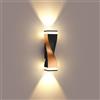 ZIKEY 10W LED Applique Muro, Up Down Spirale Creativa Lampade da Parete, Bianco caldo 3000K Luce Interno/Esterno Applique per Soggiorno, Camera da letto, Corridoio, Scale