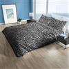 GC ARREDOCASA Set Copripiumino Singolo Cotone + Federa Cuscini Letto con bottoni - modello ZEBRATO - Copripiumino Singolo 100% Finissimo Cotone Quadrifoglio (Singolo / 1 Piazza)