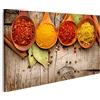 islandburner Quadro moderno Spezie ed erbe aromatiche curry, zafferano, curcuma, cannella cucina indiana Stampa su tela - Quadro x poltrone salotto cucina mobili ufficio casa - fotografica formato XXL