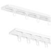 MDEKOR Binario per tende MDEKOR 200 cm in alluminio con staffe in metallo per montaggio a soffitto utilizzabile su entrambi i lati singolo o doppio binario con alianti ganci set completo