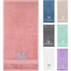 AIVYNA Asciugamano con nome ricamato, asciugamani personalizzati, 100% cotone, ricamati con testo desiderato, asciugamano da bagno (34 x 74 cm, rosa)