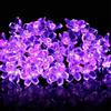 Mateju Catena Luminosa Esterno Solare Giardino, Lampade Solari Da Giardino Gazebo LED Lampadine Esterno Filo Decorative per Patio, Terrazzo, Festa, Tenda, Fiori (Viola,12M/100LED)