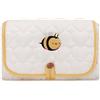 SONARIN Carino Portatile Fasciatoio,Fasciatoio da Viaggio per Bambini Impermeabile Pieghevole Tappetino per Cambio Pannolino Borsa Fasciatoio Leggero con Tasca per Neonati(Ape)