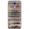 dakanna Custodia compatibile con LG Q7 in silicone flessibile, disegno [Tabelle di legno vecchio], colore [bordo trasparente] Cover in gel TPU per smartphone