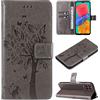 Fatcatparadise Cover per Samsung Galaxy M33 5G, Custodia Samsung M33 5G, Custodia Portafoglio a Libro in Pelle Flip Cover e TPU Silicone con Funzione Supporto Chiusura Magnetica (Grigio)