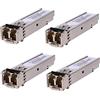 toolco 4 pezzi 1,25 G 850 nm Multimodale SFP LC modulo in fibra di vetro 550 metri 1000Base-SX LC MMF per Cisco GLC-SX-MMD/SX-MM/SFP-GE-S,Fortinet,Ubiquiti UniFi UF-MM-1G,S- Meraki MA-SFP-1GB-SX