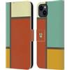 Head Case Designs Vintage Tegola Colorata Custodia Portafoglio in Pelle Compatibile con Apple iPhone 15 Plus