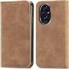 Cracedily Cover per Honor 200 Pro Case, Custodia Cover Pelle Premium Portafoglio con Porta Carte Magnetica Supporto Protezione Flip Case Custodia per Honor 200 Pro, Caffè
