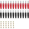 JXRSKJ 24 spine a banana da 4 mm, spina per altoparlante audio 20 A, connettore ad alta intensità e spina a banana, connettore audio per amplificatore Home Cinema