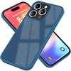 NALIA Cover Telefono Opaca per iPhone 16 Pro - Cornice Silicone Antiurto & Semi-Trasparente - FUZION (Custodia Anti-Impronta) - Marchio Tedesco, Colore:Blu Scuro