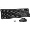 PINKCAT Tastiera e mouse wireless, tasti silenziosi, layout QWERTY Italiano, formato standard con tastierino numerico, mouse e tastiera wireless a 2,4 GHz per Windows, Mac, PC e laptop