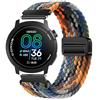 GIOPUEY 22mm Cinturini Compatibile con COROS Pace PRO/Pace 3/Apex PRO/2 Pro/46MM, Cinturino in Morbido Nylon Intrecciato [Unisex] [Traspirante] - Colourful