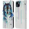Head Case Designs Licenza Ufficiale Pixie Cold Lupo Ghiaccio Animali Custodia Portafoglio in Pelle Compatibile con Apple iPhone 15 Plus