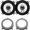 IPNOSIS Kit 2 casse ALPINE SXE 1325S per Mercedes Classe C (W203) dal 2001 al 2007 + 2 Supporti Posteriori