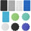 MEMOFYND 10 ventose per telefono in silicone, supporto per telefono auto, ventose per smartphone (nero, bianco, viola, azzurro, verde, blu scuro, grigio)