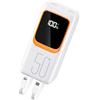 Powelephant 50000mAh Power Bank con cable incorporado: Batería externa de carga rápida de 22.5W con gran capacidad, cargador portátil con linterna LED y 7 salidas y 3 entradas-Blanco MP3 with