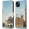 Head Case Designs Big Ben Skyline Citta' Custodia Portafoglio in Pelle Compatibile con Apple iPhone 15 Plus