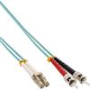 InLine 22396 Cavo Bretella Fibra Ottica Duplex, LC/ST, 50/125µm, OM3, 15M Nero