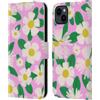 Head Case Designs Licenza Ufficiale Gabriela Thomeu Big Blooms Rosa Floreale Custodia Portafoglio in Pelle Compatibile con Apple iPhone 15 Plus