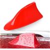 UNIHOC Antenna Pinna Squalo Universale per Auto, Antenna per Autoradio, Sostitutiva dell'Antenna Universale con Forte Funzione di Ricezione (Rosso)