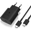 Theoutlettablet® Caricatore da parete con connessione Type-C - Charger compatibile con tablet Lenovo Tab P12 / Tab Extreme/Tab M10 e Plus 3ª Gen/Tab M8 4ª Gen/Tab M9 / Legion Y900 (nero) 25W