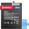 MOBILEX® Batteria BM3L per Xiaomi Mi 9 | Ricarica Rapida 27W | 3300 mAh - OEM | Sostituzione Interna con Adesivo | Capacità Originale