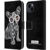 Head Case Designs Licenza Ufficiale P.D. Moreno French Bulldog Cani Neri E Bianchi Custodia Portafoglio in Pelle Compatibile con Apple iPhone 15 Plus