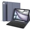 GKABXY Custodia per tastiera iPad Air 11 pollici 2024/2025 (M2/M3) per iPad Air 5/4a generazione 2022/2020 10,9 pollici, morbida custodia in TPU con portapenne, tastiera rimovibile Bluetooth QWERTZ
