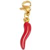 Generico Set 3 Ciondoli Cornicello Portafortuna Rosso
