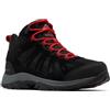 Columbia Redmond 3 Mid WP, trekking shoes Uomo, Black/Mountain Red , 42 EU