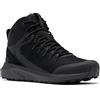 Columbia Trailstorm Mid Waterproof Scarponi Da Trekking Alta impermeabili da Uomo, Nero (Black x Dark Grey), 45 EU