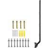 PRUBOVI Supporto da parete per antenna regolabile da 134cm - J-Pole in ferro verniciato a polvere per Star link (adattatore necessario), antenne TV, stazioni meteo - 3.5cm diametro esterno pesante
