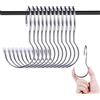 KINBOM 12 Pezzi 10cm Ganci a Forma di S, Ganci a S per Appendere Appendini per Borse Armadio per Appendere Accessori Strumenti Utensili (D'argento)