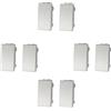 puntoluceled 8 Pezzi Tasto copriforo falso polo 1 modulo compatibile con BTicino Living Light e Living International - Silver Grigio Tech - modulo da incasso
