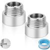YFLeomry 2 pezzi di prolunga per rubinetto 1/2, 15 mm, raccordi di prolunga in acciaio inox