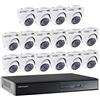 Hikvision - Kit vidéo surveillance Turbo HD 16 caméras dôme