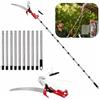 FARYODI Sega telescopica da potatura con cesoie da potatura, 82-410 cm, potatura manuale con manico telescopico, lunghezza regolabile, sega da giardino 2 in 1, sega telescopica leggera in acciaio inox per