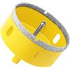 Aohhy Sega a Tazza Diamantata 80mm con Punte Guida, Professionale Vacuum Brasato Punte per Trapano Diamantate per Piastrelle, Porcellana, Vetro, Marmo e Ceramica