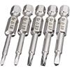 Mesee Set di 5 punte esagonali per cacciavite elettrico a testa triangolare, 50 mm, punte di avvitamento magnetiche per asta esagonale 6.35 mm, con punta triangolare, 1.8/2.0/2.3/2.7/3.0 mm