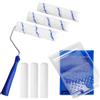 SLIAXINT Set di rulli per pittura, piccolo rullo in schiuma da 17,8 cm, 6 rulli da pittura, set di rulli per pittura, rulli in schiuma per pittura, superfici lisce, colori per facciate