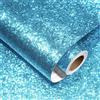 Decotalk Carta Adesiva Glitter Azzurra Cielo 40X300cm Pellicola Adesiva Glitterata Per Mobili Blu Rimovibile Carta da Parati Glitterata Autoadesiva Camera da Letto Rotolo Adesivo Decorativo Parete