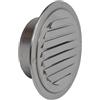 SYSTERM Griglia lamellare in acciaio inox lucido, griglia di ventilazione DN - (125 mm)